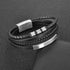 personalisiertes Lederarmband Herren mit gravur silber uniqal